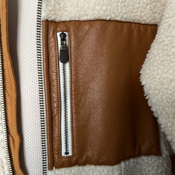 Orvis Sherpa Jacket with leather pocket Men’s Medium - Picture 3 of 3